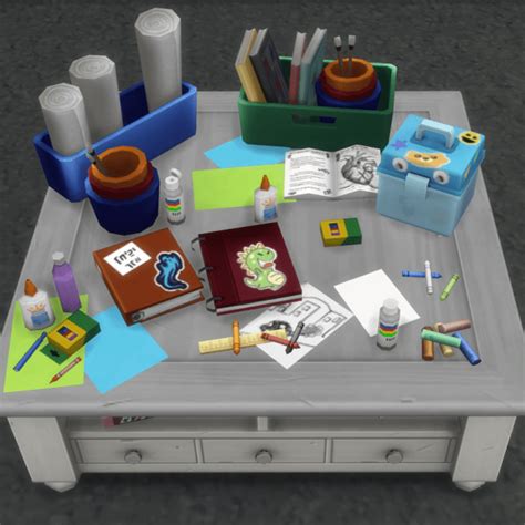 Parenthood Arts And Crafts Clutter · Sims 4 Cc Objects