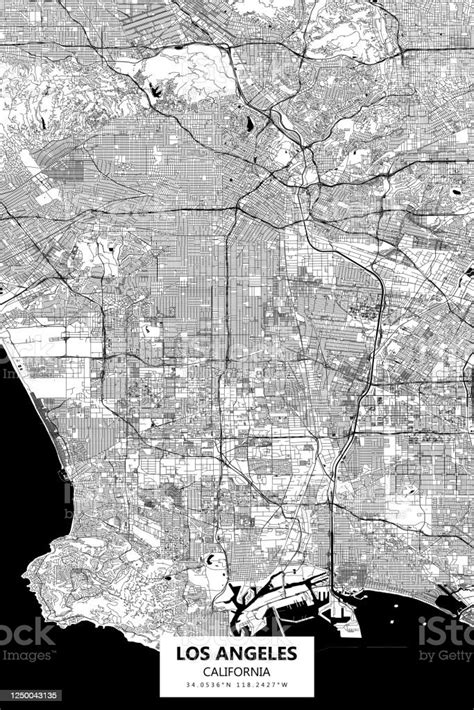 Vetores De Mapa Vetorial Da Califórnia Em Los Angeles E Mais Imagens De