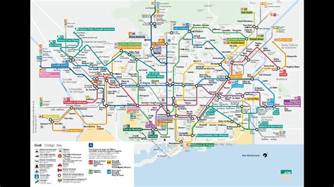 Barcelona S Public Transport Map Metro Map Airport Map Map
