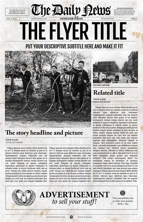 Newspaper Template Indesign By Newspaper Templates On Creativemarket
