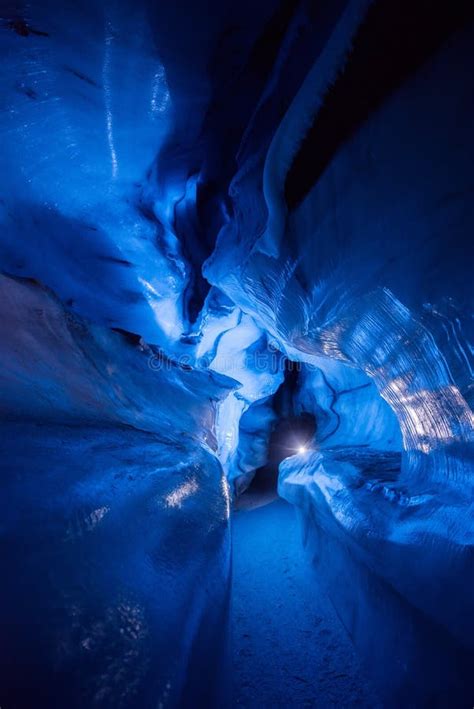 Ice Cave In The Arctic Glacier Stock Image Image Of Waterfall Snow