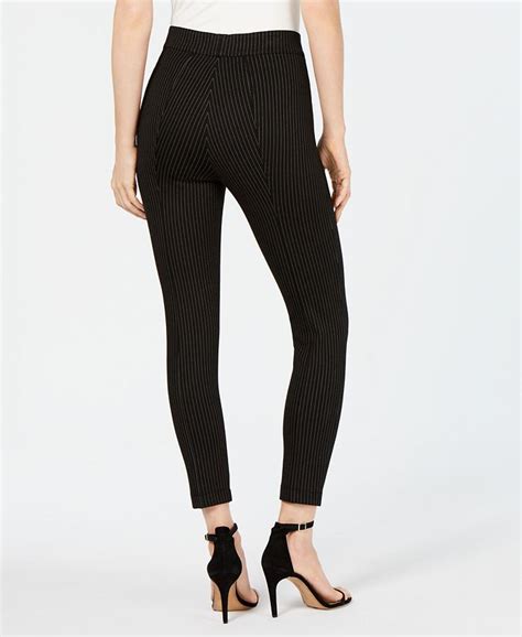 Anne Klein Pinstriped Pull On Skinny Pants And Reviews Pants And Capris