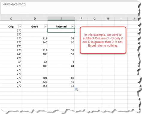 How To Subtract If Greater Than Zero In Excel