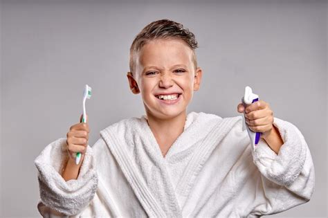 Premium Photo Child Clean Teeth With Toothbrush Kid With Toothbrush