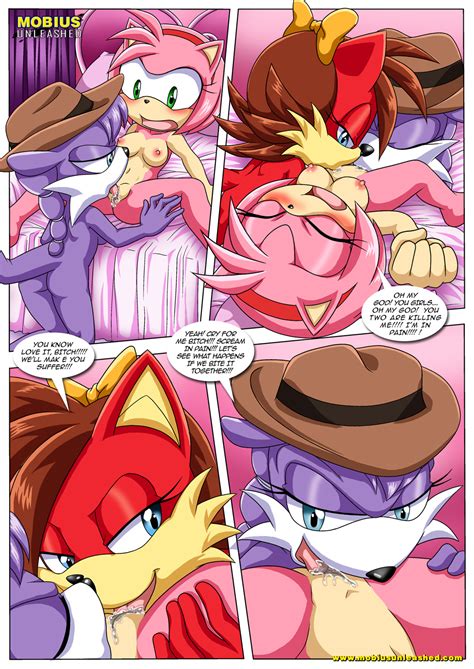 rule 34 amy rose ass bbmbbf bed biting pussy breasts close up collaborative cunnilingus comic