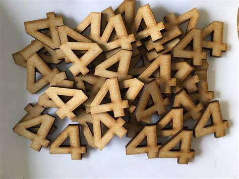 30mm Wooden Numbers Craft Small Embellishments Ready To Etsy Wooden