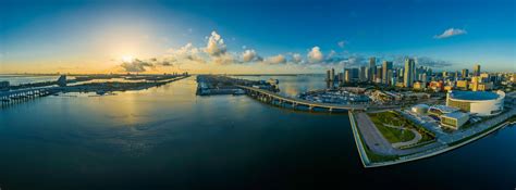 Panorama Miami Florida Water Usa City Skyscraper 4k Hd Wallpaper