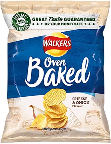 Walkers Oven Baked Crisps Cheese And Onion Flavour 32 Pack