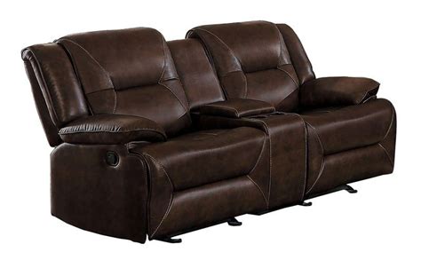 Homelegance Okello Double Glider Reclining Loveseat With Center