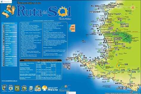 Карта побережья Эквадора Map Of The Coast Of Ecuador Эквадор Карта