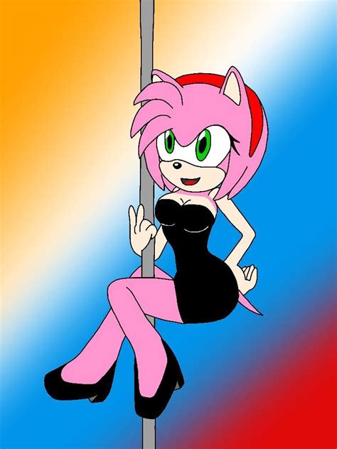 Amy Rose Dancing On A Pole By Crawfordjenny On Deviantart Amy Rose