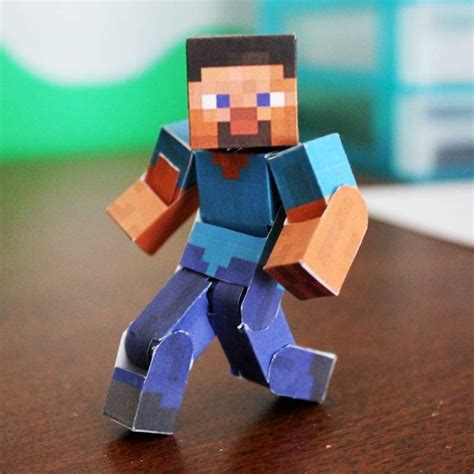 Papercraft The Ultimate Bendable Steve Minecraft Templates All Minecraft Minecraft Party