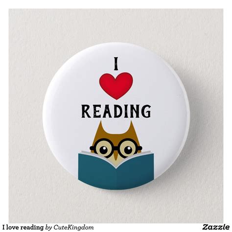 I Love Reading 6 Cm Round Badge Uk Reading Badges I Love