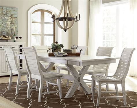 Willow Distressed White Rectangular Counter Height Dining Table P820
