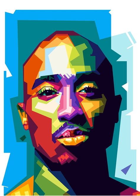 Tupac Shakur Popart Metal Poster Syarifkuroakai Art Displate In