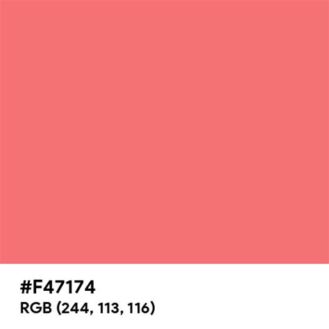 Soft Red Color Hex Code Is F47174
