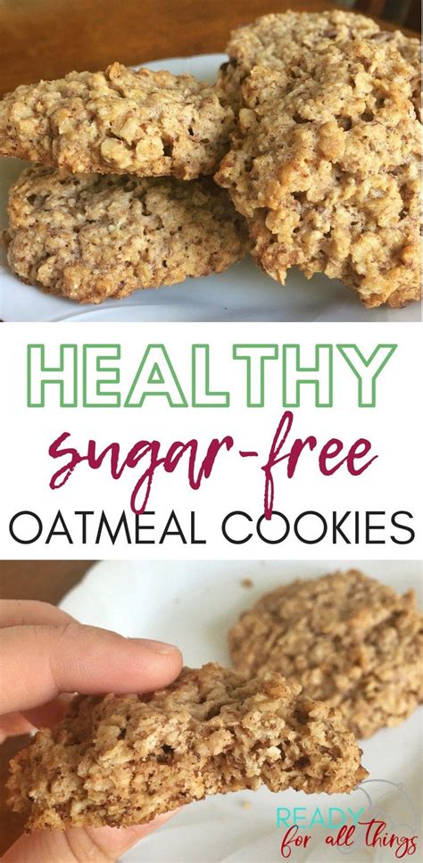 I use powdered sugar to flour my surface before rolling out the cookies. Sugar-free Healthy Oatmeal Cookies | Recipe in 2020 ...