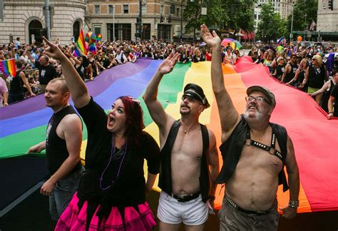 seattle pride parade revelers celebrate marriage equality the seattle times
