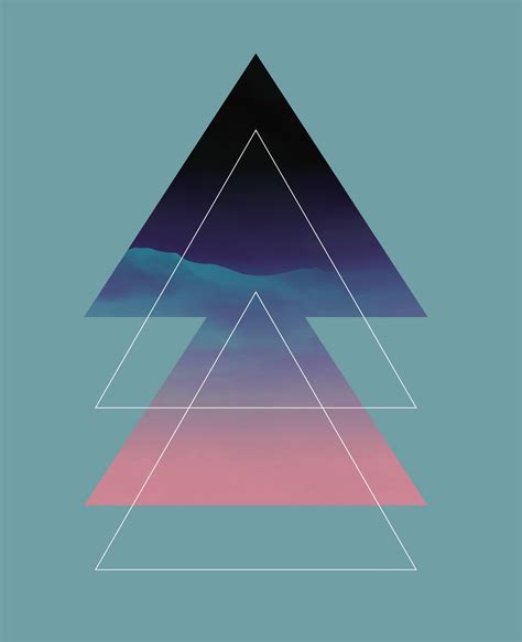 Blue Mountain Triangles Wallpaper Happywall