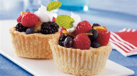 Sure, you can bake your sugar cookie dough in the traditional method, but why stop there? Sugar Cookie Fruit Cups recipe from Pillsbury.com
