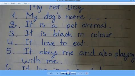 7 Lines Essay On My Pet Dog My Pet Dog Essay In English Youtube
