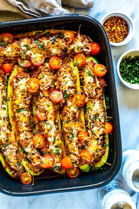Breadcrumbs are a popular ingredient in traditional zucchini boats, but you won't find them here. The BEST EVER Italian Stuffed Zucchini Boats - The Girl on ...