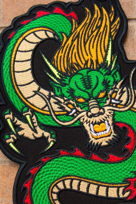 Dragon Iron On Patch Large Embroidered Dragon Patch Iron On Etsy