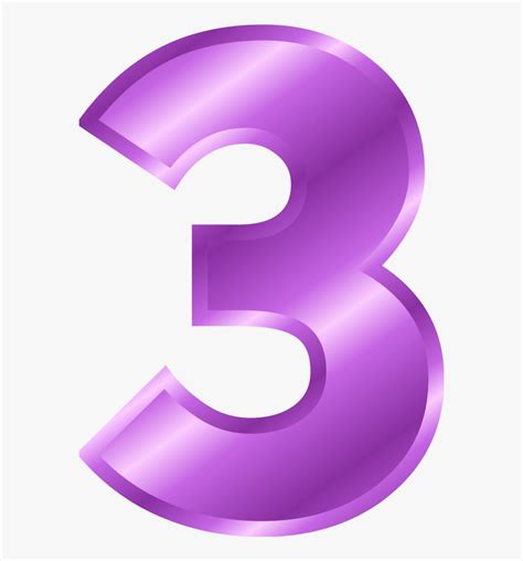 Birthday Number 3 Clipart Purple Free Download Large Numbers Hd Png