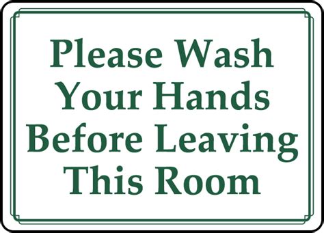 Please Wash Hands Label By D5948
