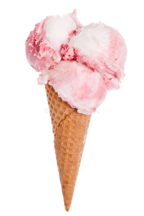 Ice Cream Cone With Three Scoops Of Stracciatella Ice Cream Stock Image Image Of Genuine Cone