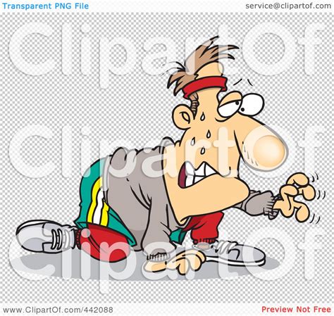 Royalty Free Rf Clip Art Illustration Of A Cartoon Sweaty Man