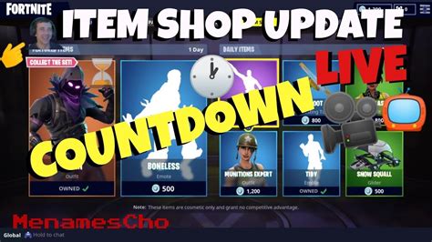 📺menameschos Live Ps4 😱 Item Shop Update 🤣 Countdown 🕐 Fortnite Battle