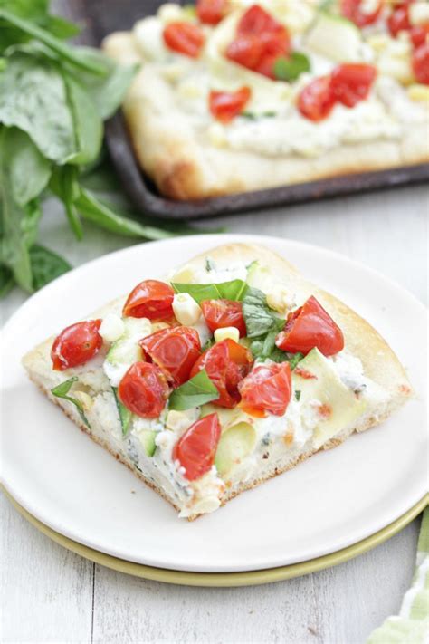 Tomato And Zucchini Ricotta Pizza Eat Drink Love