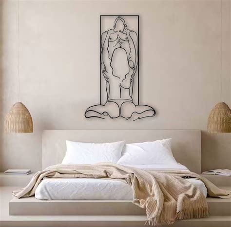 Sex Pose Drawing Sensual Bedroom Art Love Couple One Line Etsy