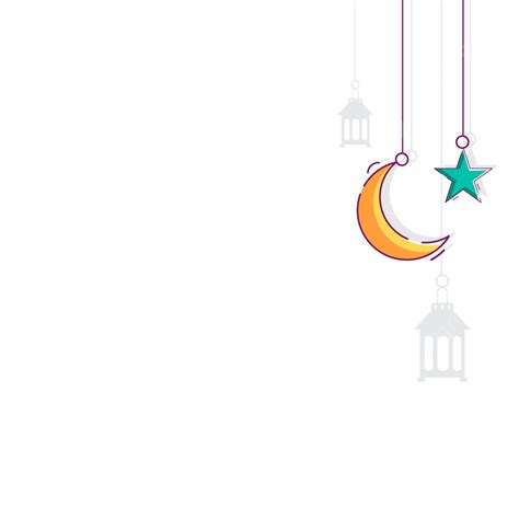 Ramadan Moon Star Vector Hd Images Cartoon Half Of Moon And Star