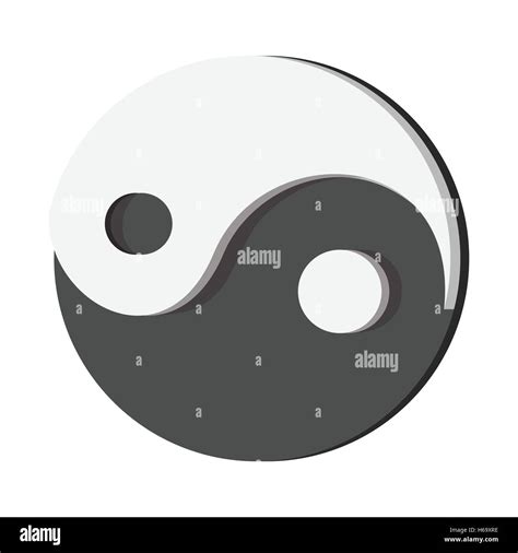 Ying Yang Cartoon Icon Stock Vector Image And Art Alamy