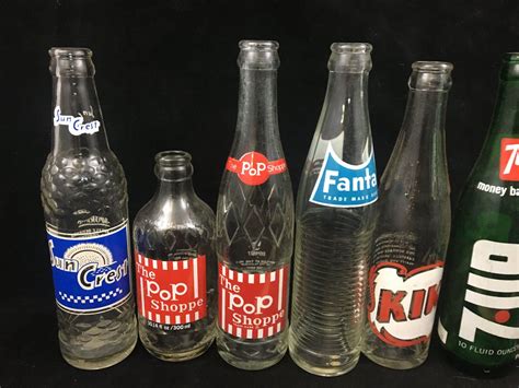 Lot Of Vintage Soda Pop Bottles Clean
