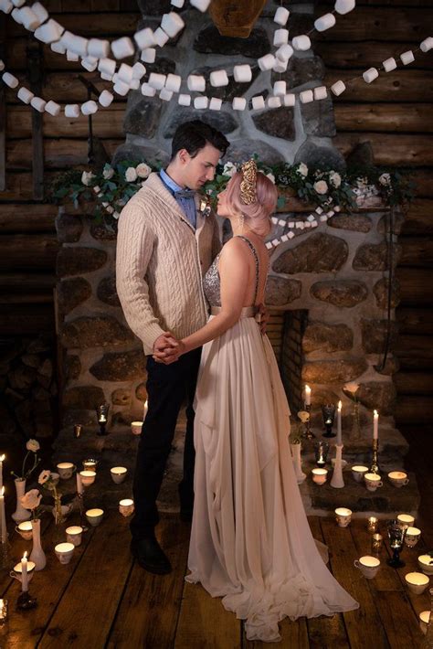 Maybe you would like to learn more about one of these? cozy winter wedding with knit details | Cabin wedding ...