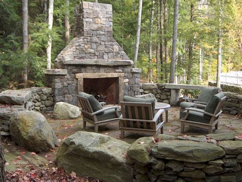 Rustic Outdoor Fireplace Rustic Outdoor Fireplace Design Ideas And
