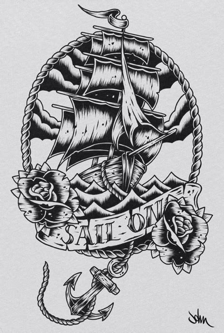 Ship Tattoo Flash Frame Tattoo Tattoo Drawing Tattoo Design Neue