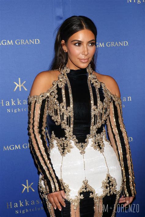Kim Kardashian In Balmain At The Hakkasan Las Vegas Nightclub Anniversary Celebration Tom
