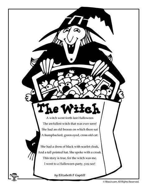 Only his experience of modern technology and the help of witches, known as devil's servants, will allow him to succeed! The Witch by Elizabeth Guptill | Woo! Jr. Kids Activities