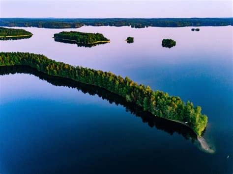 Lake Scenery In Finland On A Sunny Day Stock Photos Pictures And Royalty