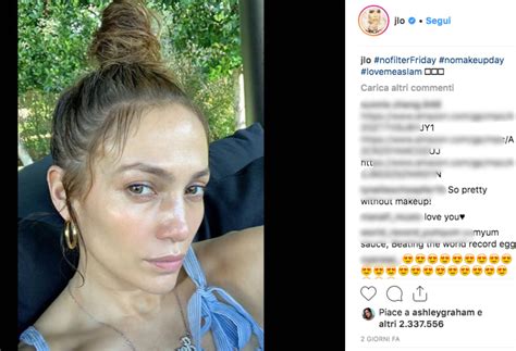 Jennifer Lopez Senza Trucco Su Instagram “sei Stupenda” Radio 105