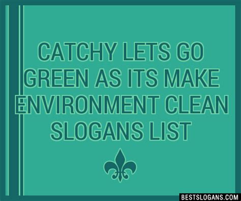 Go Green Slogan Lukisan