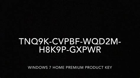 Windows 7 Home Premium Product Key Youtube
