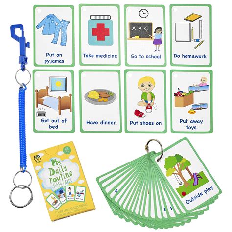 Buy My Daily Routine Cards 27 Flash Cards For Visual Aid Special Ed Speech Delay Non Verbal