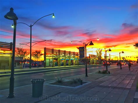 The Sunset In Downtown Mesa Tonight Rarizona