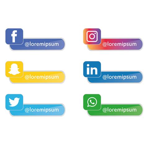 Social Media Icons Set Social Media Clipart Social Icons Media Icons
