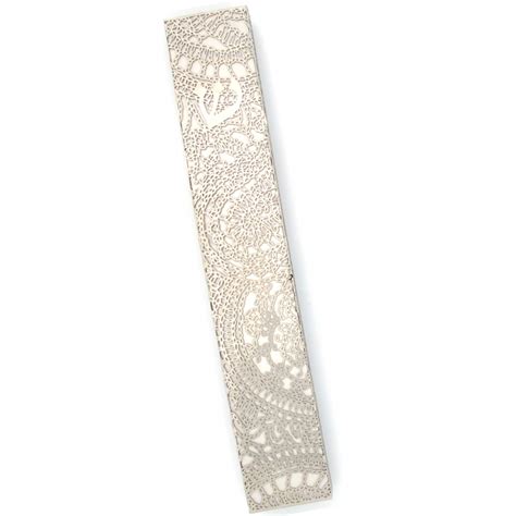 Metal Lace Ornamented Extra Large Mezuzah Mezuzah Master